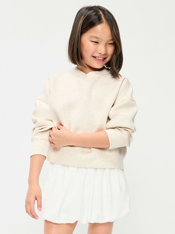 Bounce Fleece V-Neck Sweatshirt for Girls
