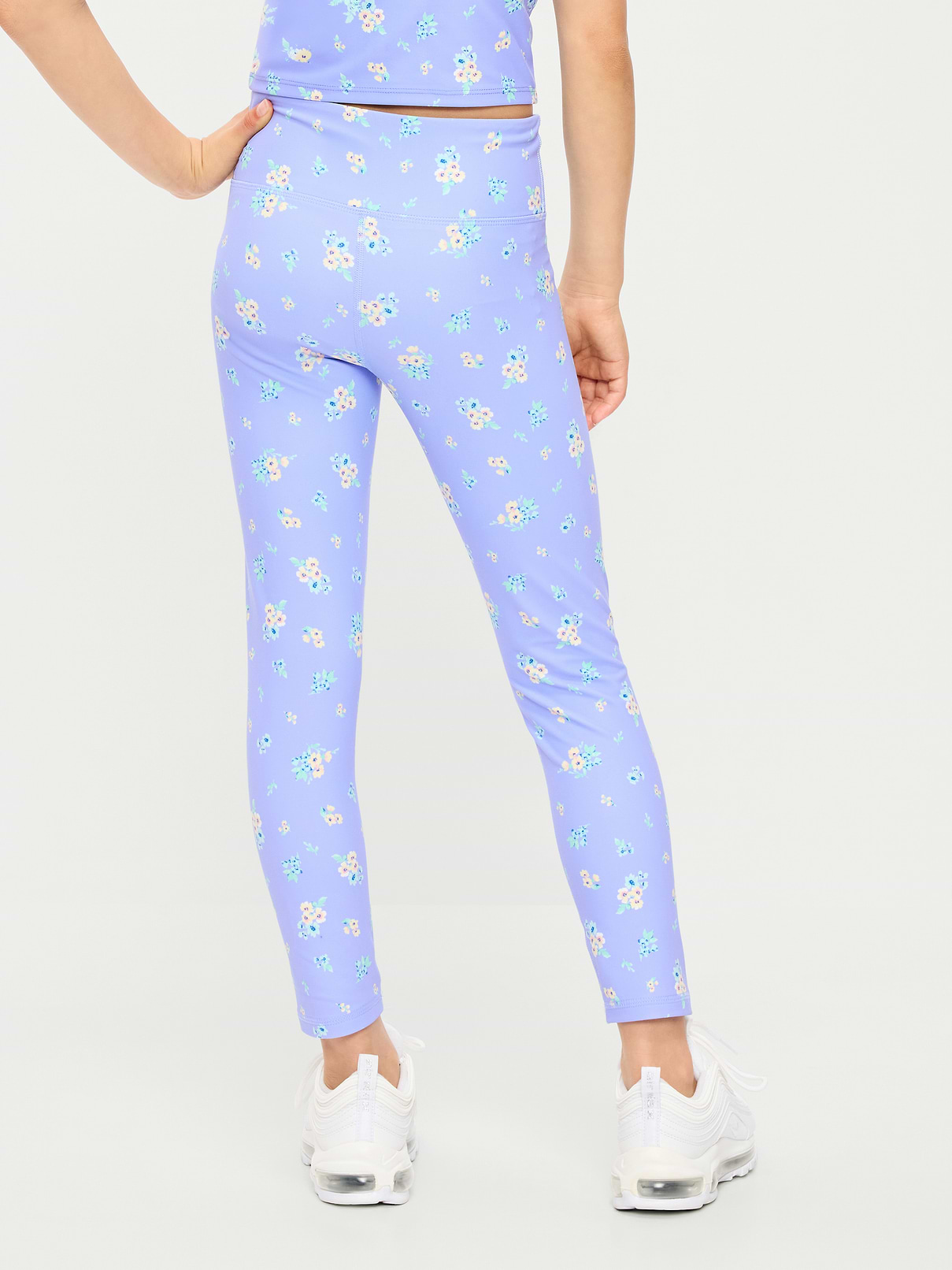 Image number 2 showing, High-Waisted PowerSoft 7/8 Leggings for Girls