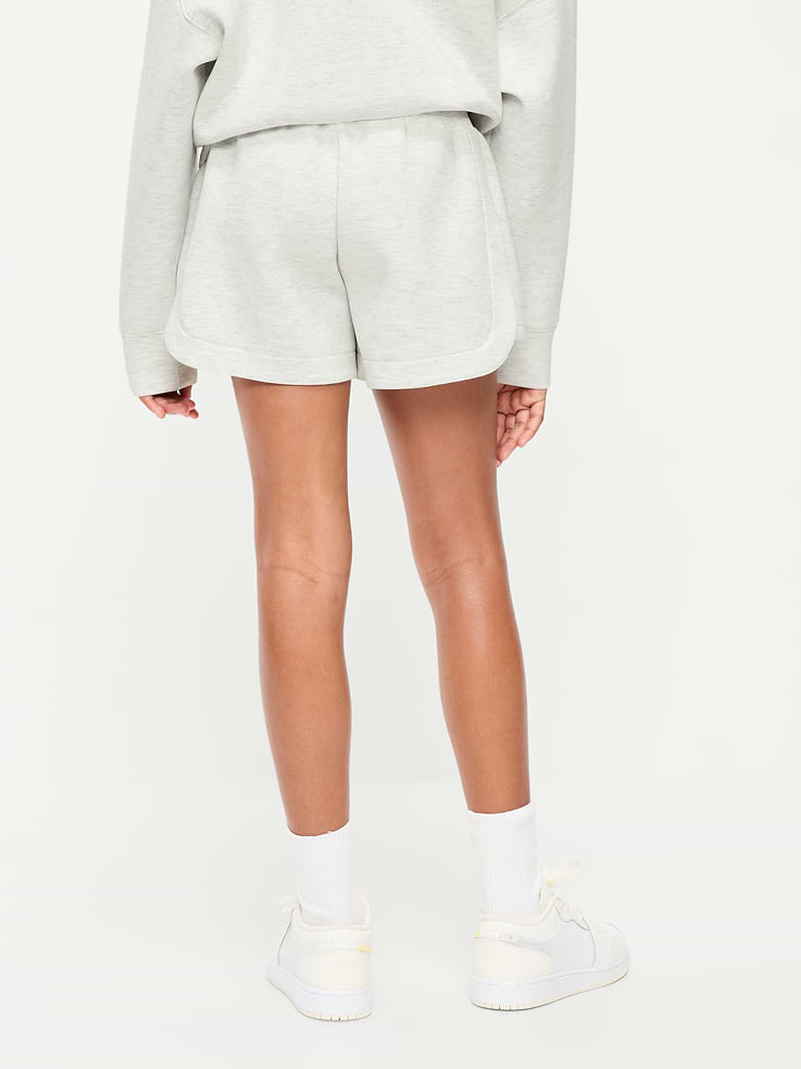Image 2 of 4, High-Waisted Bounce Fleece Shorts for Girls