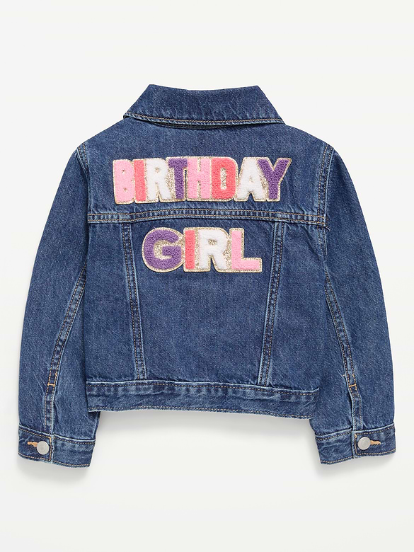 Veste camionneur courte en denim pour toute-petite