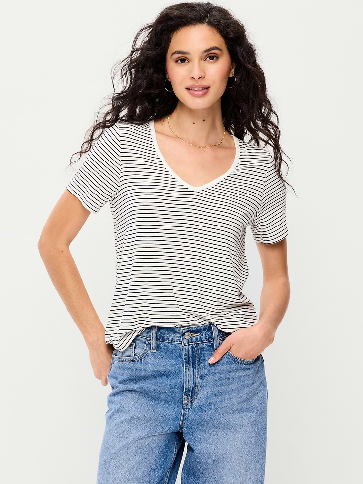 Image number 1 showing, Luxe V-Neck T-Shirt