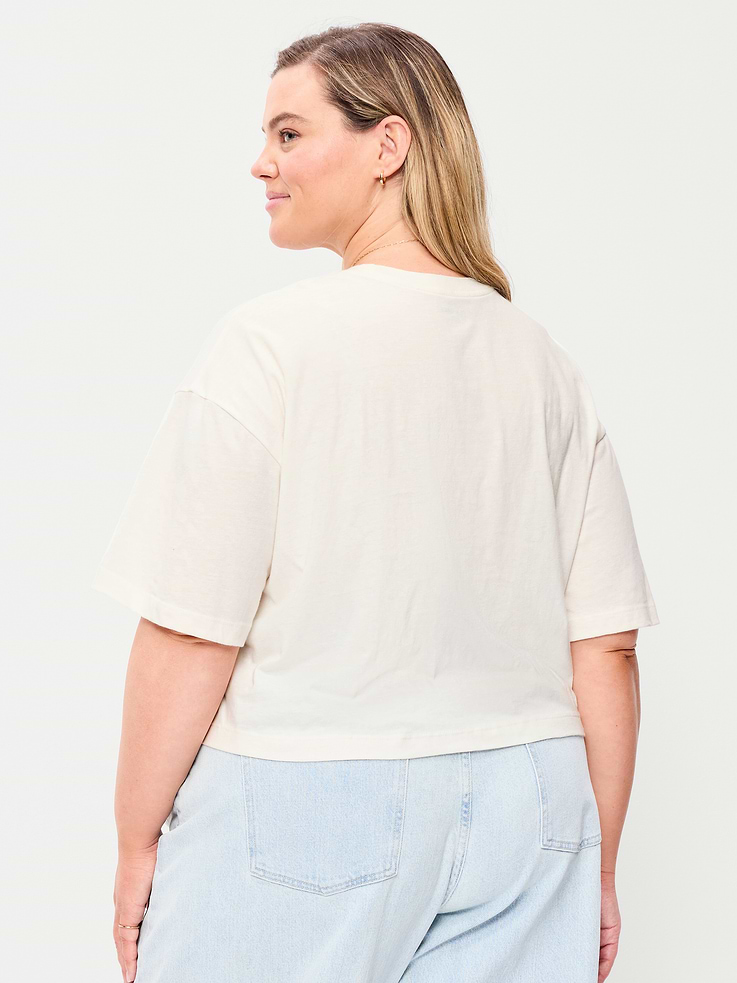 Image number 9 showing, Fleetwood Mac™ Crew-Neck Oversized Crop T-Shirt