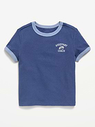 Image number 1 showing, Short-Sleeve Unisex Ringer Graphic T-Shirt for Toddler