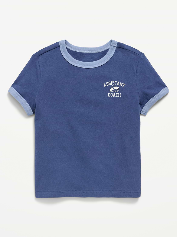 Short-Sleeve Unisex Ringer Graphic T-Shirt for Toddler