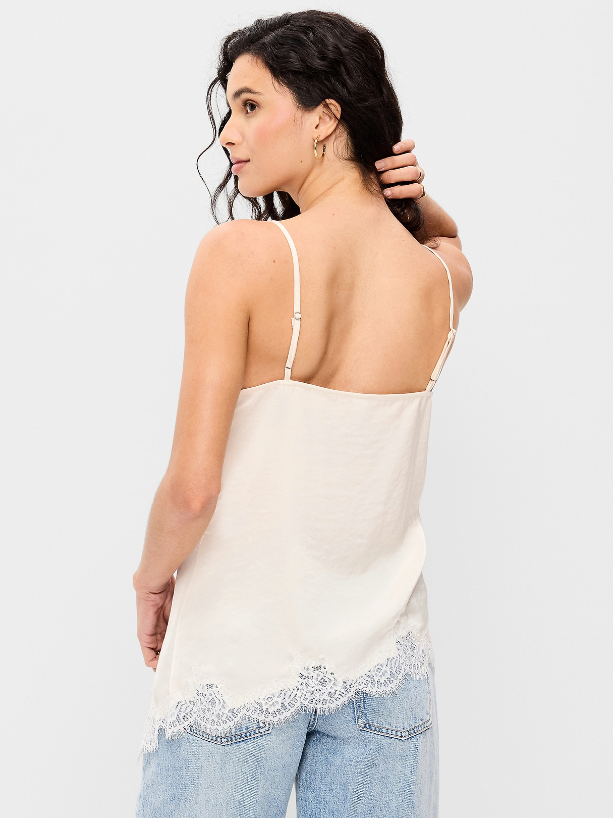 Asymmetrical Lace-Trim Cami Top | Old Navy