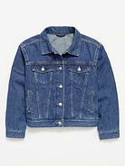 L'image numéro 1 présente Veste de camionneur surdimensionnée en denim pour fille