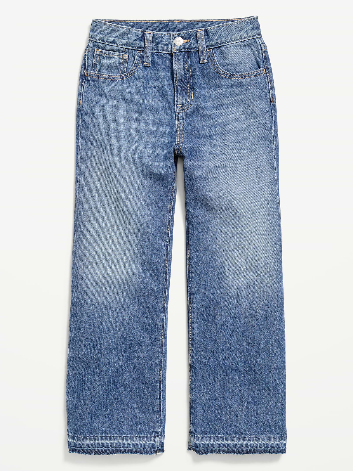 Image number 1 showing, High-Waisted Baggy Wide-Leg Jeans for Girls