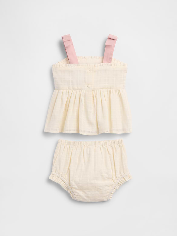 Baby Embroidered Tank Outfit Set