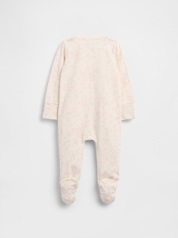 Baby Organic Cotton Floral Footed One-Piece
