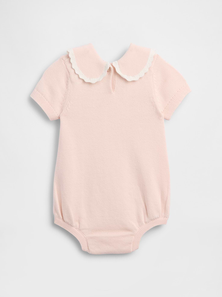 Image number 2 showing, Baby Embroidered Collar Sweater Bodysuit