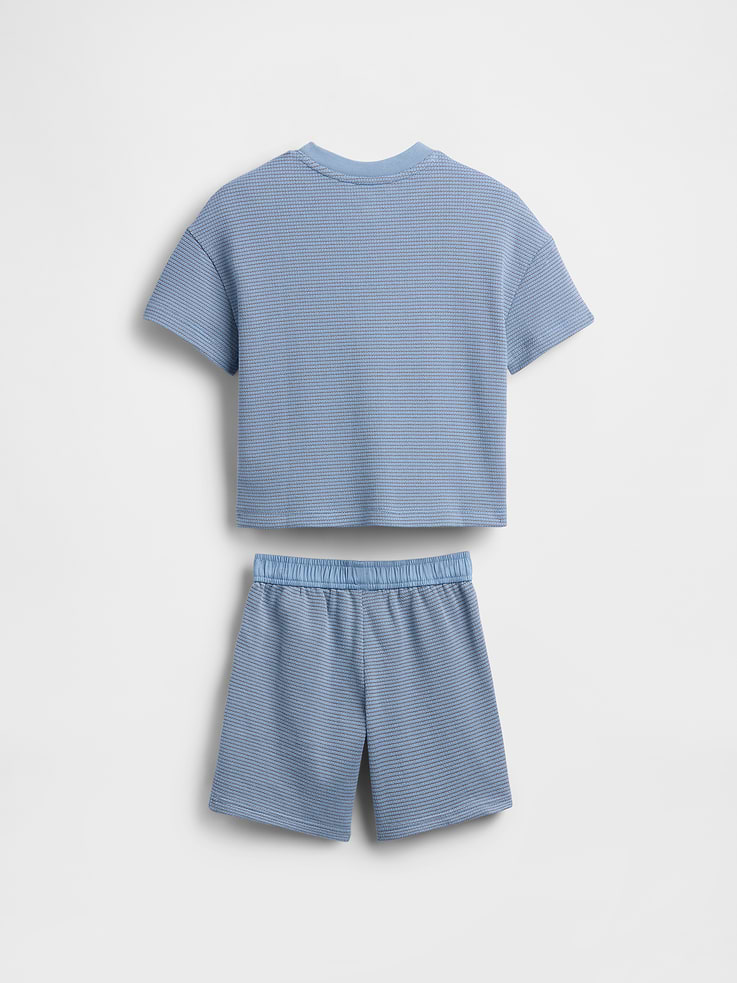 Image number 2 showing, Baby & Toddler Textured Stripe Outfit Set