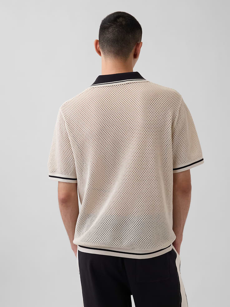 Image number 3 showing, OuiGap Mesh Polo Sweater