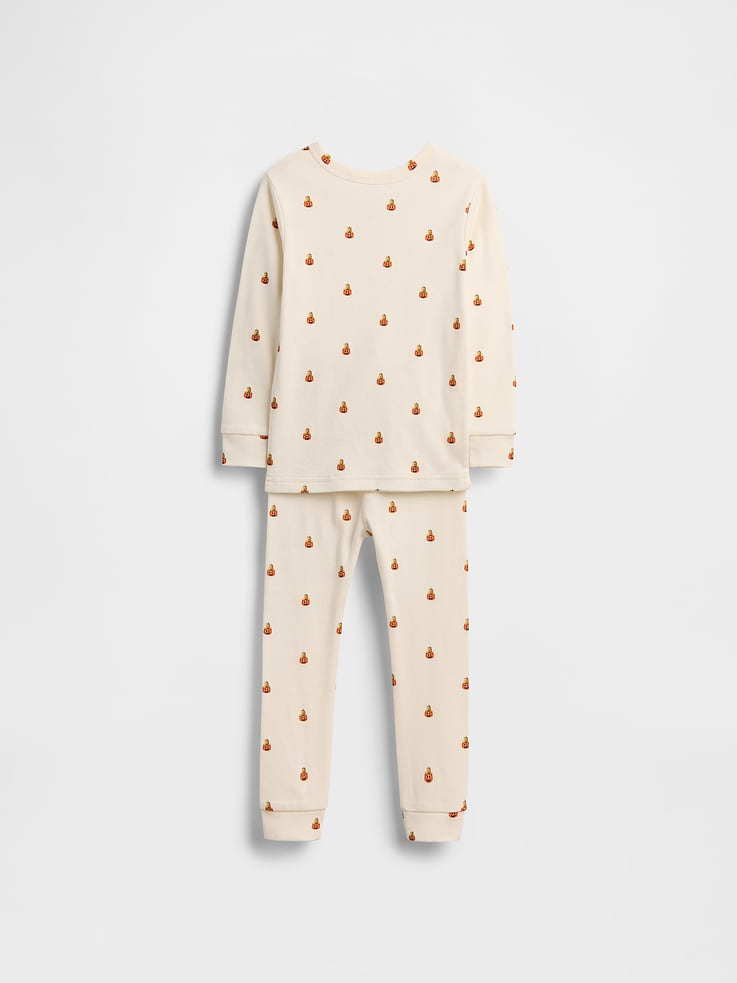 Image number 2 showing, Kids & Baby Organic Brushed Cotton Pumpkin Bear PJ Set
