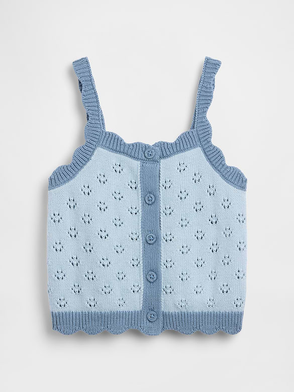 Baby & Toddler Pointelle Colorblock Sweater Tank