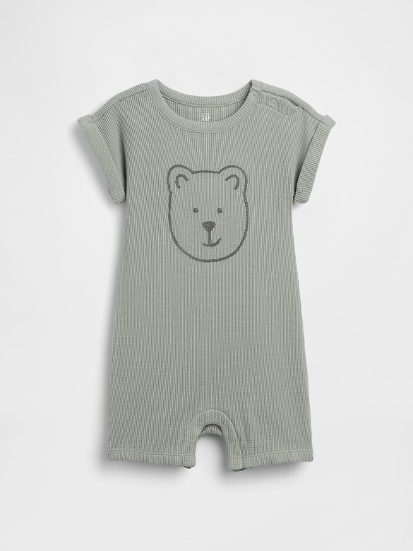 Baby Brannan Bear Waffle Shorty One-Piece