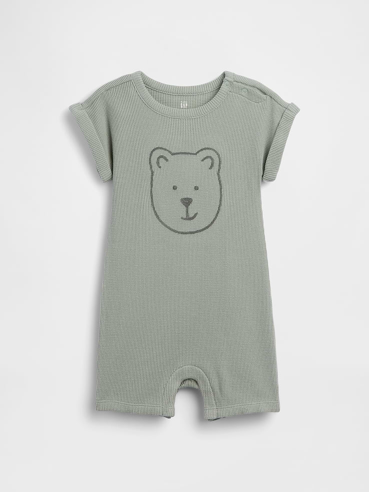 Image number 1 showing, Baby Brannan Bear Waffle Shorty One-Piece