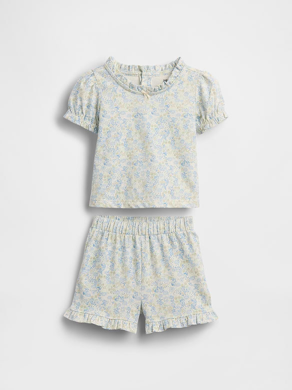 Baby Organic Cotton Floral Outfit Set