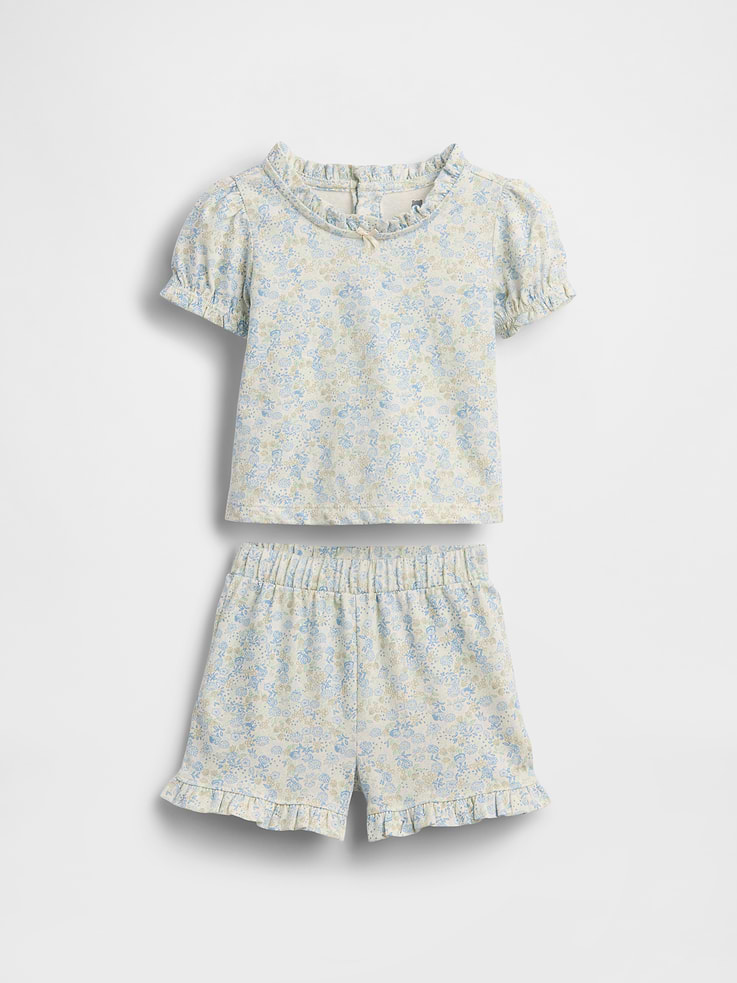 Image number 1 showing, Baby Organic Cotton Floral Outfit Set