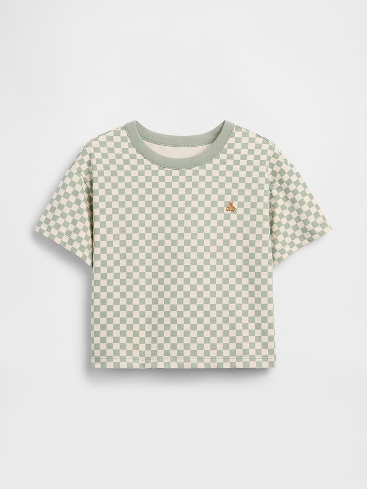 Image number 1 showing, Baby & Toddler Boxy Checkered T-Shirt