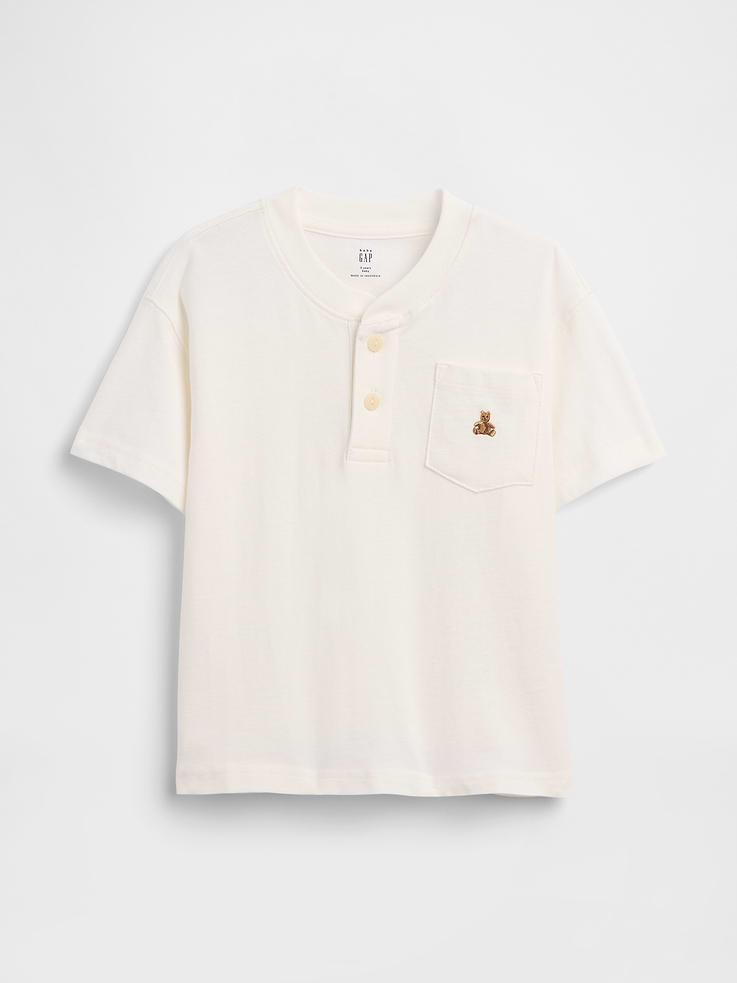Image number 1 showing, Baby & Toddler Pocket Henley T-Shirt