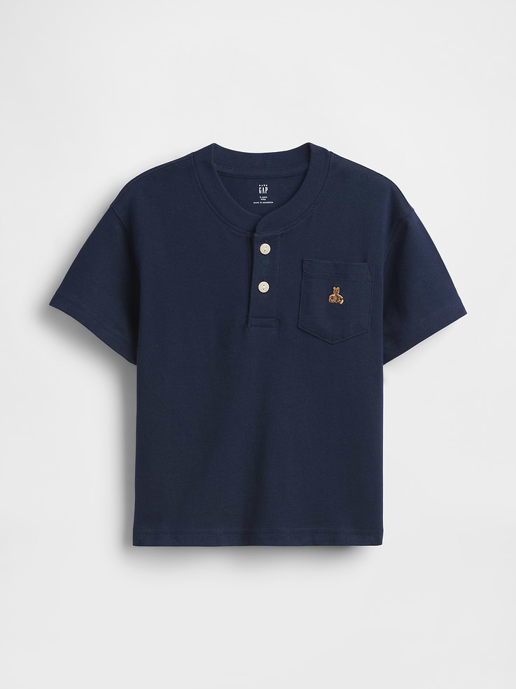 Image number 1 showing, Baby & Toddler Pocket Henley T-Shirt