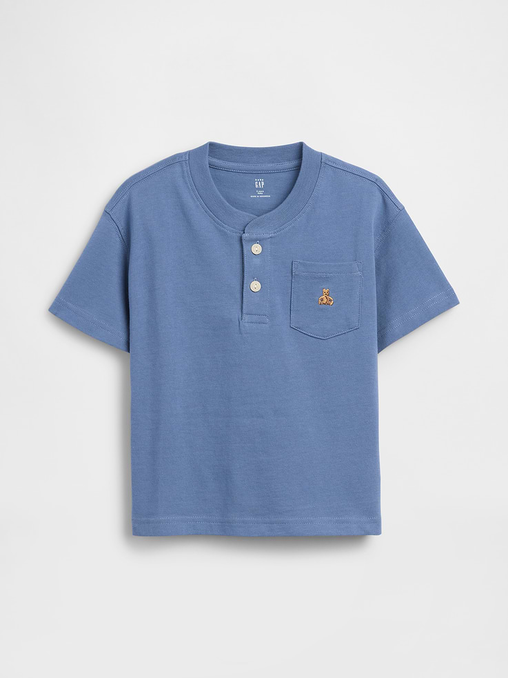 Image number 1 showing, Baby & Toddler Pocket Henley T-Shirt