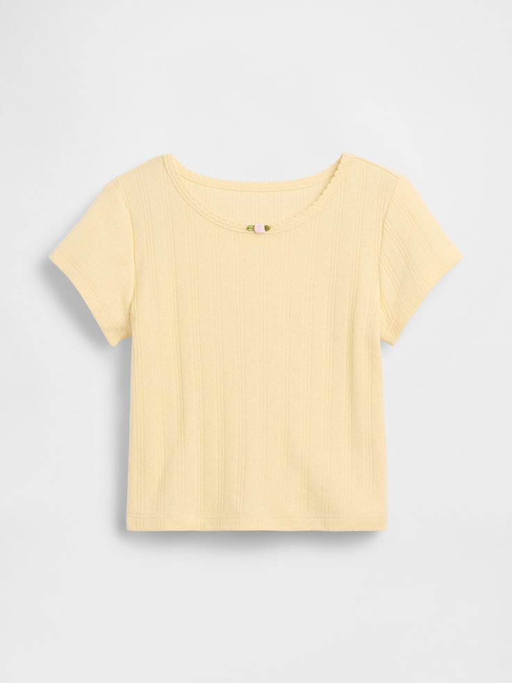 Image number 1 showing, Baby & Toddler Pointelle Rib T-Shirt