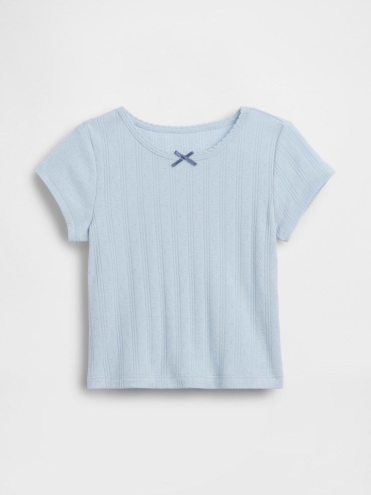 Image number 1 showing, Baby & Toddler Pointelle Rib T-Shirt
