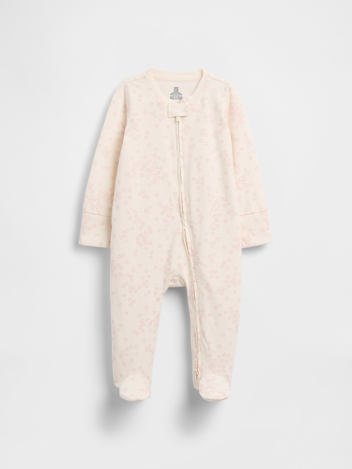 Baby Organic Cotton Floral Footed One-Piece
