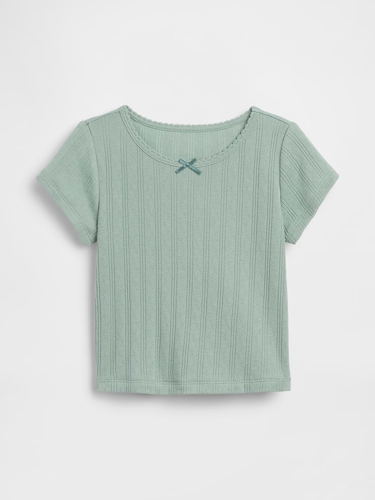 Image number 1 showing, Baby & Toddler Pointelle Rib T-Shirt