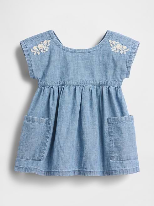 infant denim dress Baby Embroidered Pocket by Gap Medium Wash Size 3-6 M Jumper dress size-womens-clothing_:44 Collection_Bedroom Furniture Cicinia Chocolate Chiffon Mother Enjoy exclusive discounts on