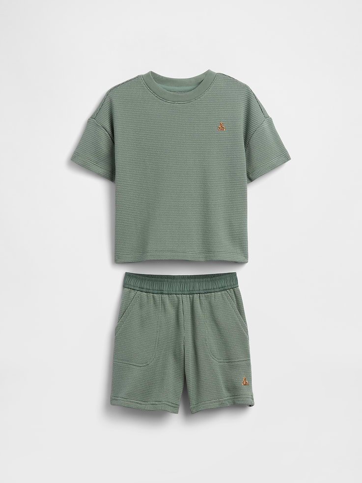 Image number 1 showing, Baby & Toddler Textured Stripe Outfit Set