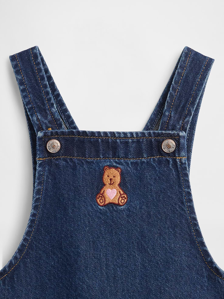Image 3 of 4, babyGap Brannan Bear Denim Skirtall