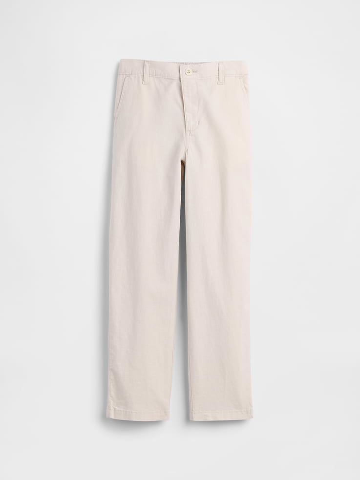 Image 1 of 3, This product is part of our water-saving Washwell program. Compared with conventional wash methods, Washwell uses at least 20% less water., Smooth linen blend., Button closure, zip fly., Front slant pockets, patch pockets at back., This product was made in a factory that invests in gender equity and women’s empowerment through RISE. Learn more at, Product #1175105