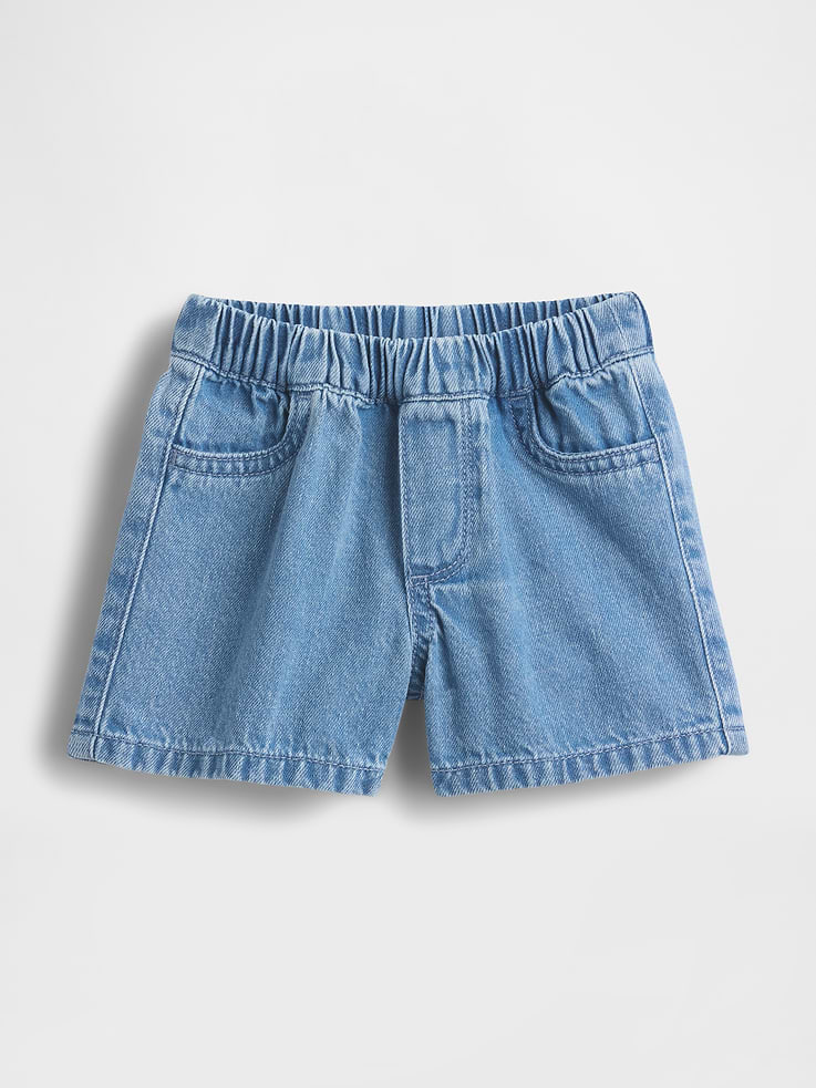 Image number 2 showing, Baby Brannan Bear Pocket Pull-On Denim Shorts