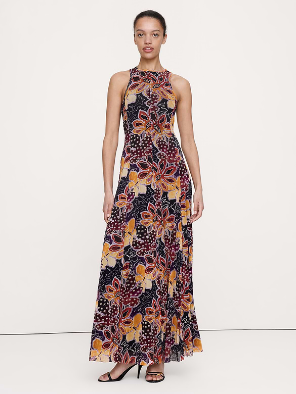 Mesh Tank Maxi Dress