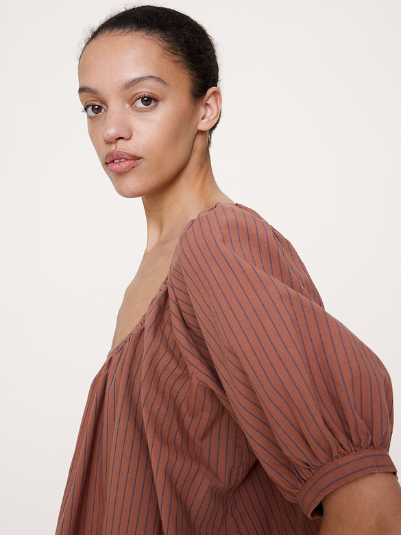 Breezy Cotton Scoop-Neck Top