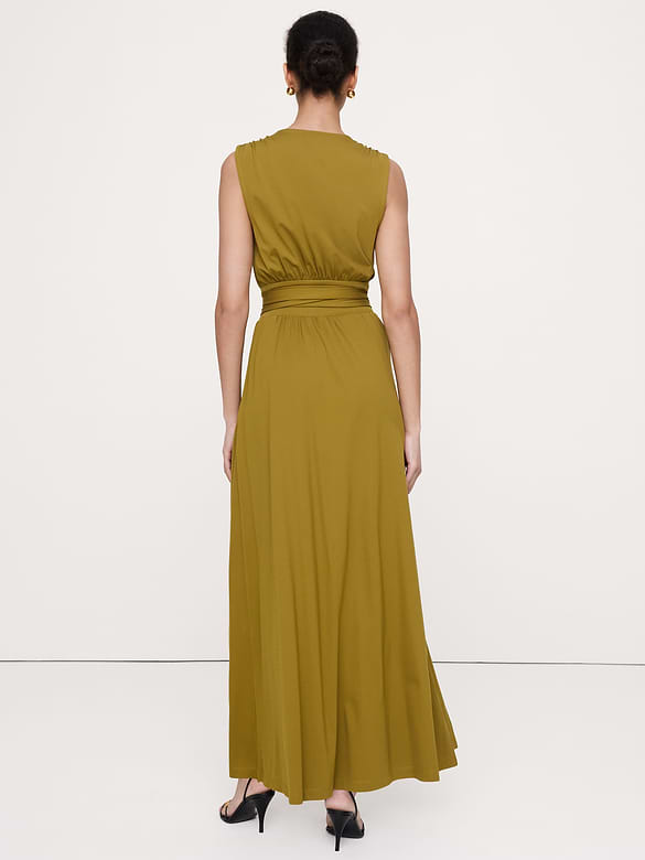 Knit Wrap Maxi Dress