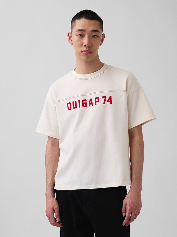 OuiGap Heavyweight Crop Logo T-Shirt