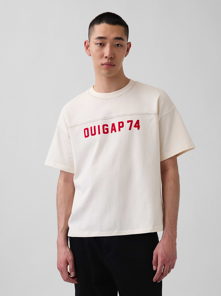 Image number 1 showing, OuiGap Heavyweight Crop Logo T-Shirt