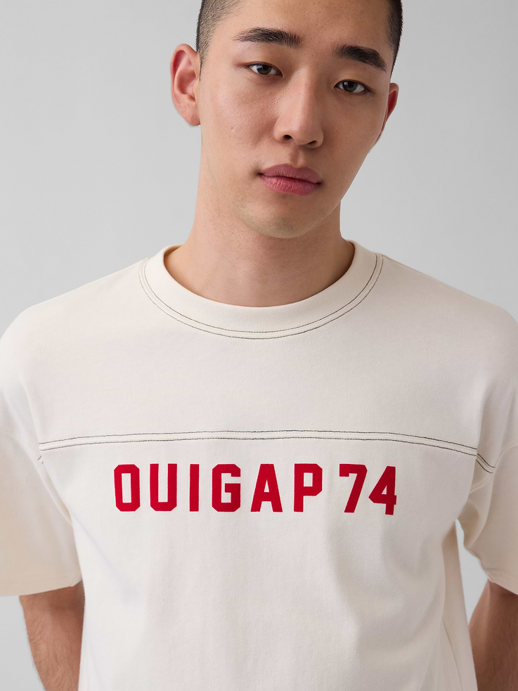 Image number 4 showing, OuiGap Heavyweight Crop Logo T-Shirt