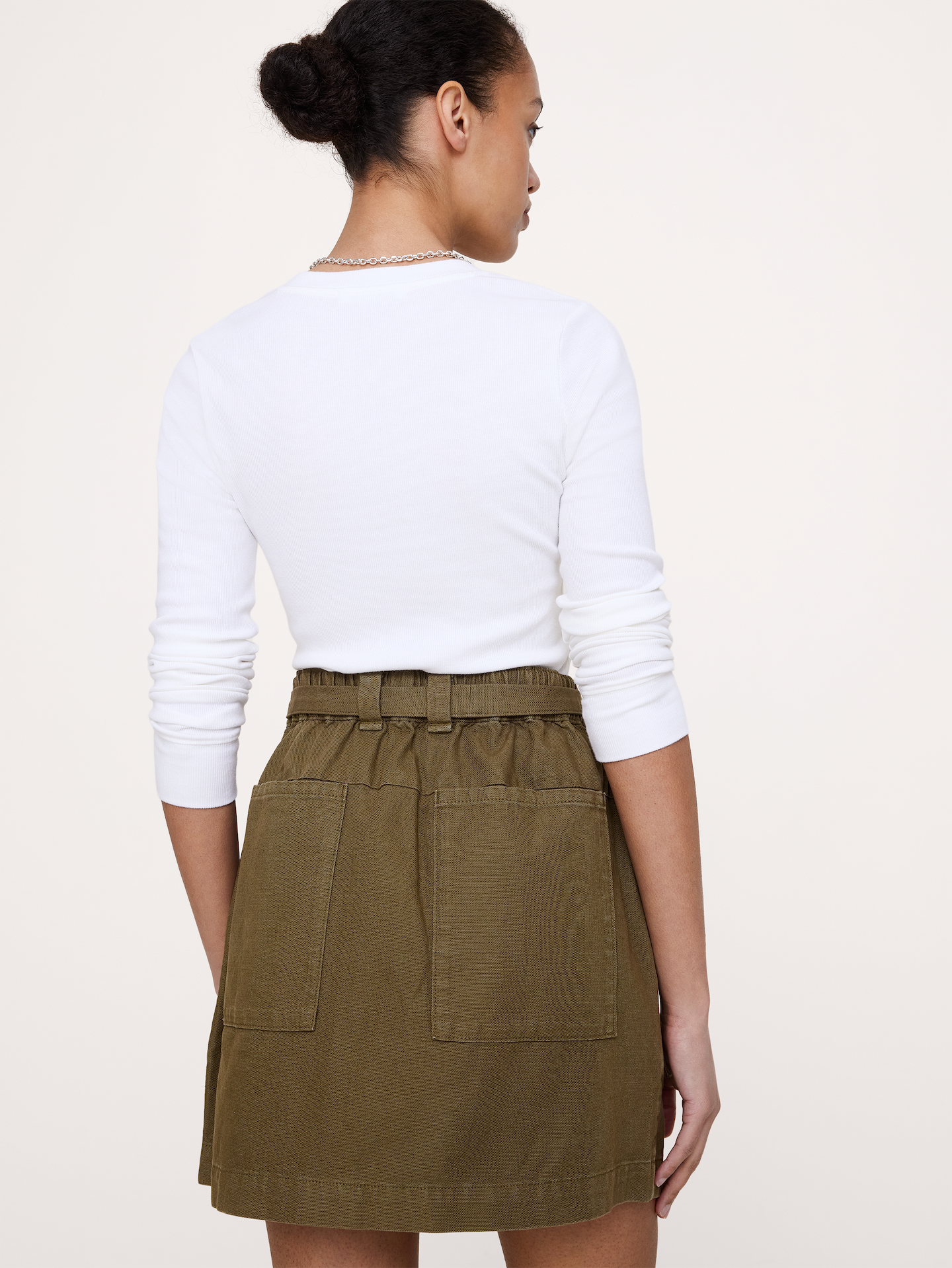 Image number 3 showing, Cotton Utility Mini Skirt