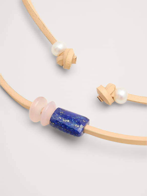 Collier cordon avec lapis-lazuli