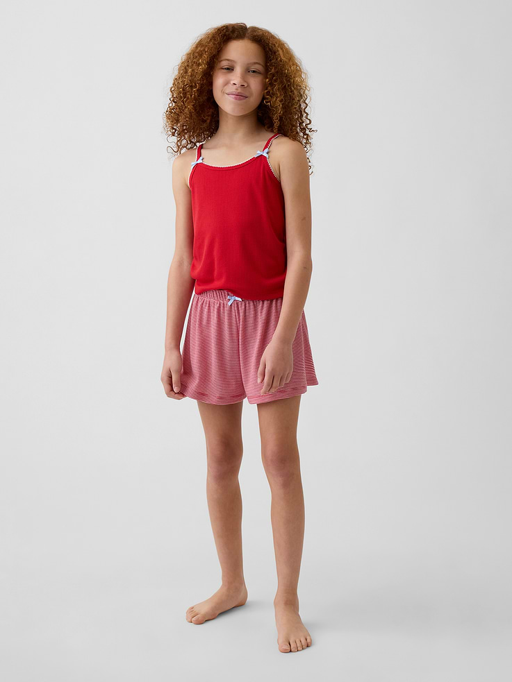 Image number 1 showing, Kids Recycled Rib PJ Shorts