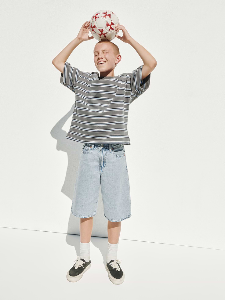 Image 6 de 6, Short ballon en denim Douceur suprême pour Enfant