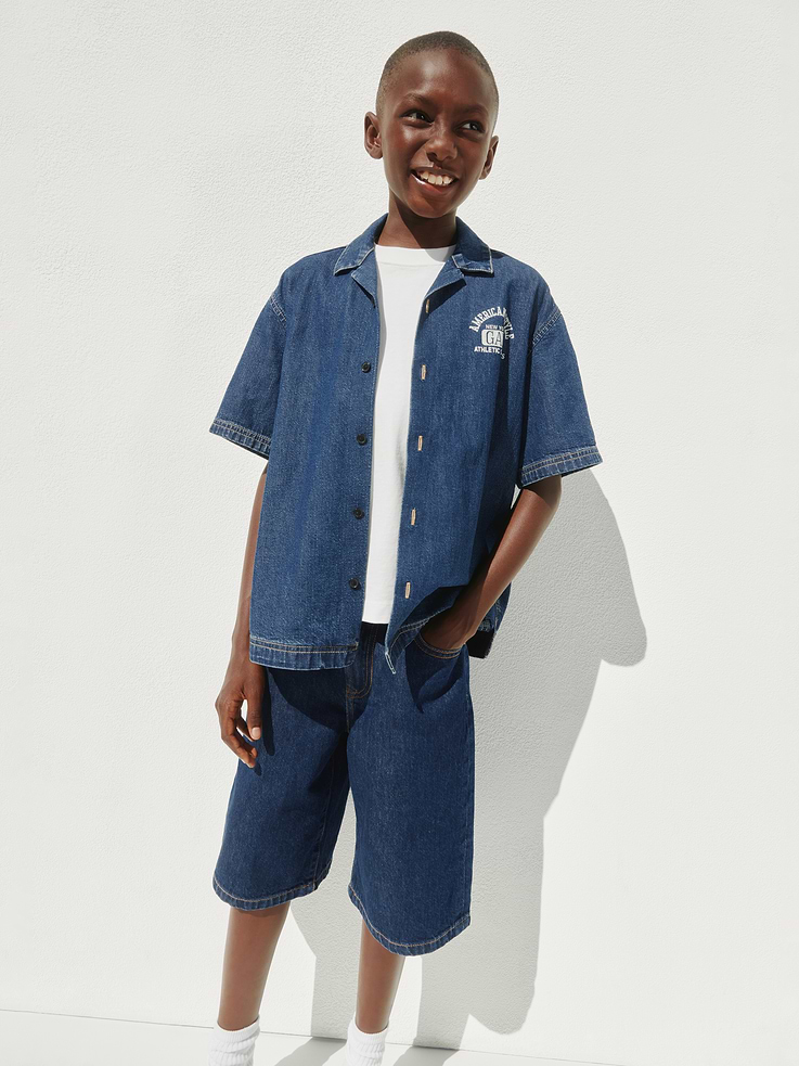 Image number 6 showing, Kids Baggy Denim Shorts