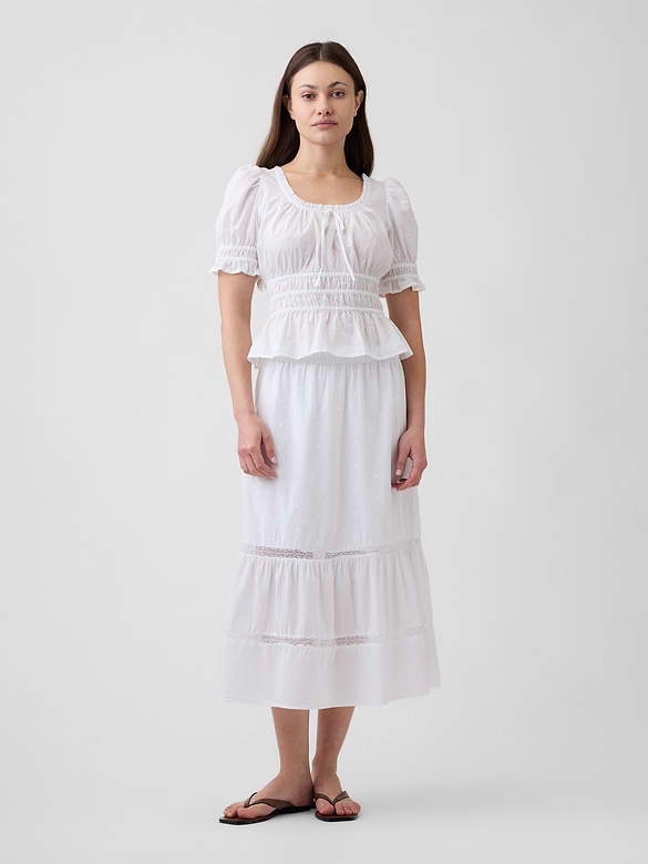 Smocked Puff Sleeve Top