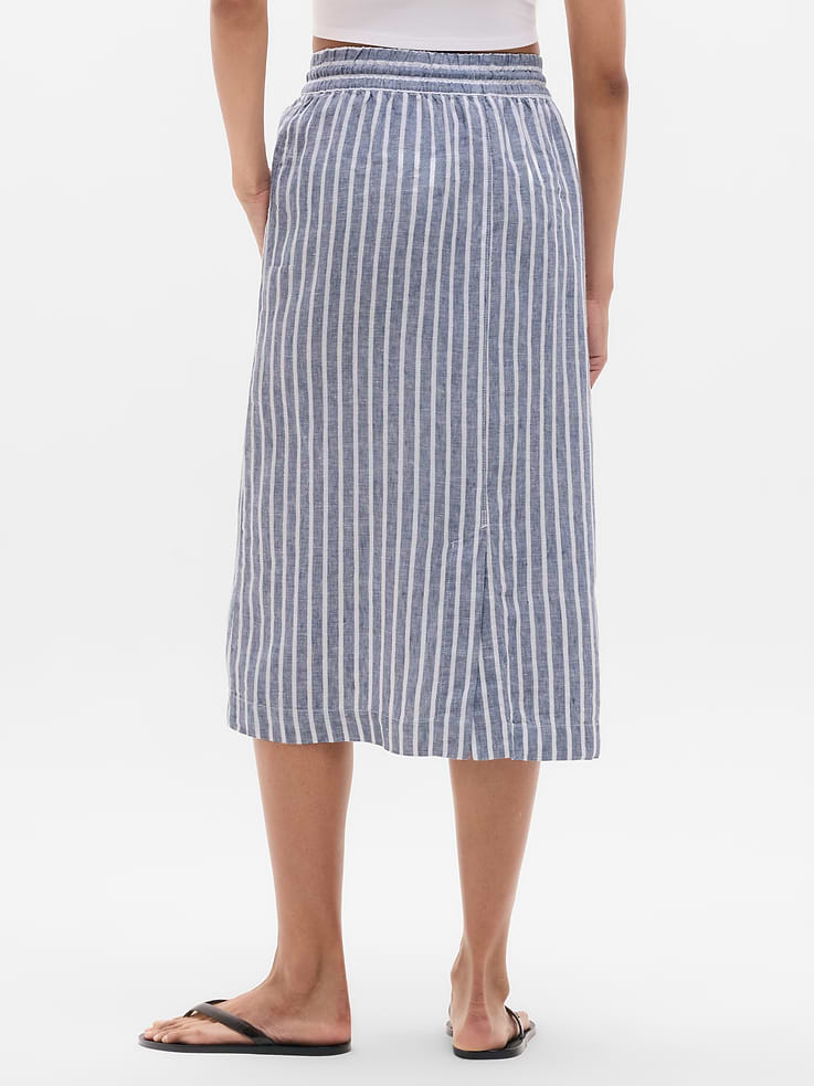 Image number 6 showing, Retreat Linen Midi Skirt
