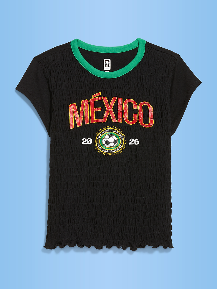 Image number 1 showing, FIFA World Cup 26™ Mexico Smocked Graphic T-Shirt for Women