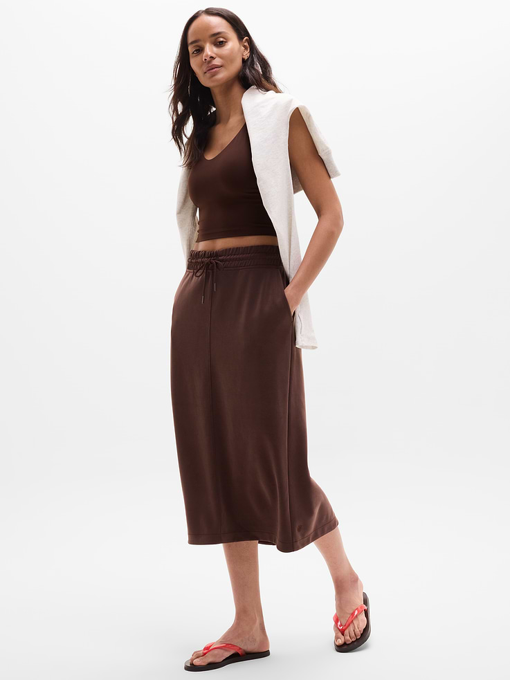 Image number 1 showing, Seasoft Midi Skirt